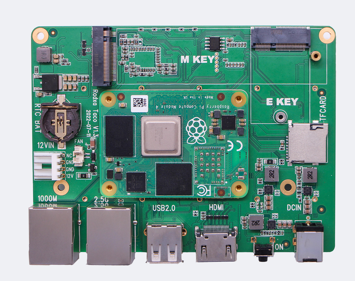 Radxa-Taco-Raspberry-Pi-CM4-NAS-Carrier-Board
