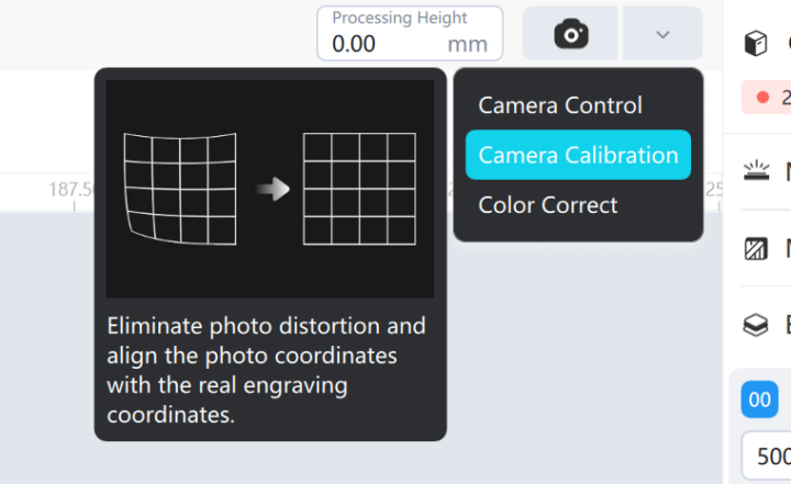 Foto de calibración de la cámara