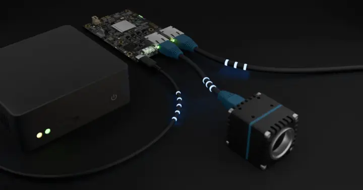 Conexión de cámara IP Thunderbolt 3 10GbE
