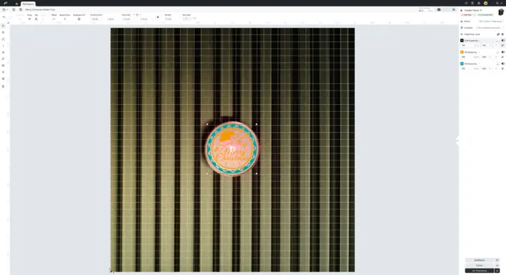 Grabado de moneda con el láser de fibra en Falcon Design Space