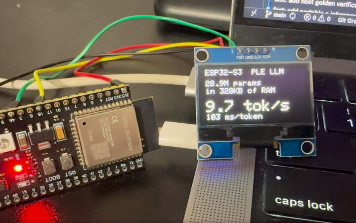 LLM local ejecutándose en una placa ESP32-S3
