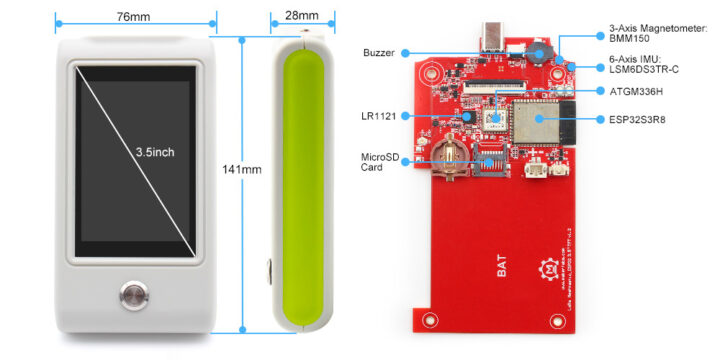 Visión general del hardware del Makerfabs Nomad Terminal