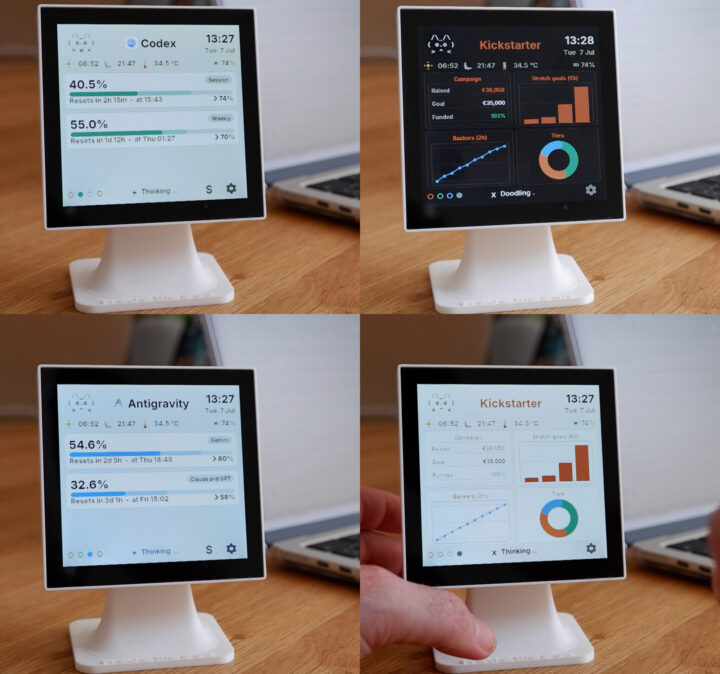 El Token Monitor muestra el uso de Claude Code con temas claro y oscuro