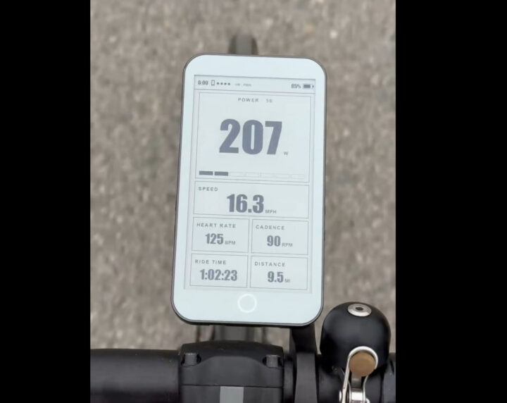 Ordenador de bicicleta DIY de tinta electrónica OpenTrailPaper