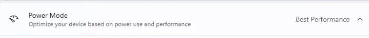 Modo de energía de máximo rendimiento en Windows 11