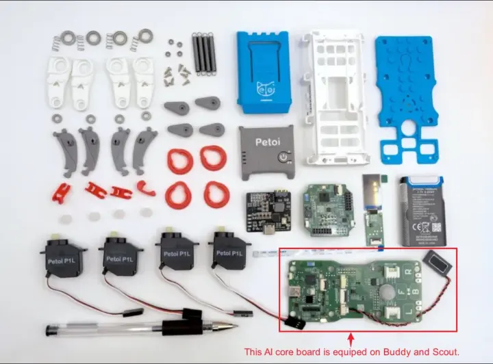 Todas las piezas del modelo Quaddle Buddy