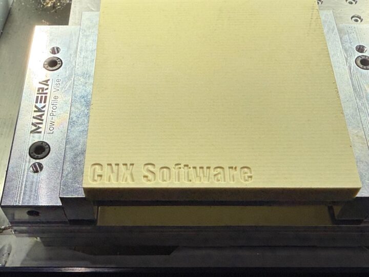 Prueba de grabado de texto pequeño con CNC
