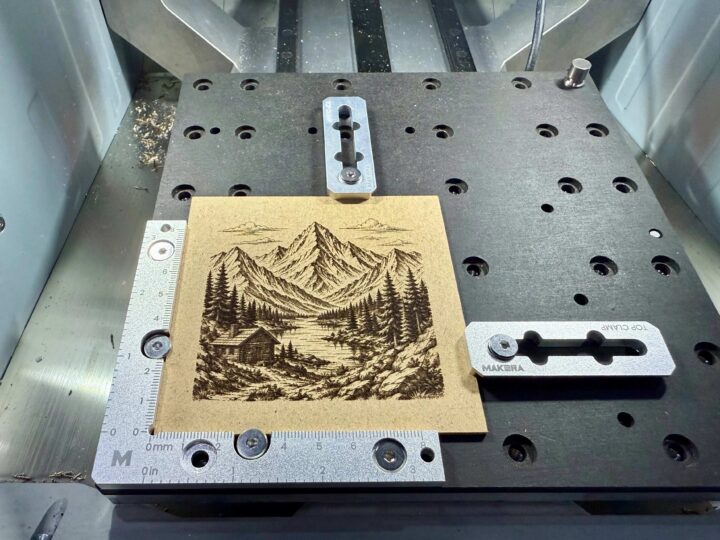 Resultado del grabado láser en madera con la Makera Z1